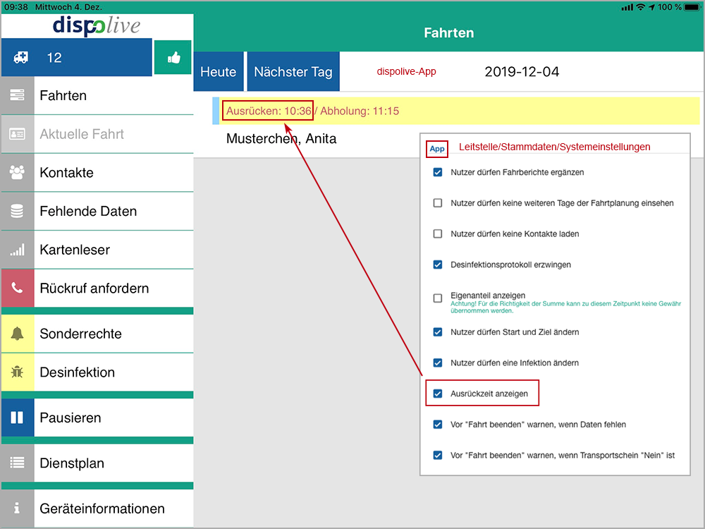 ausrueckzeitanzeigen