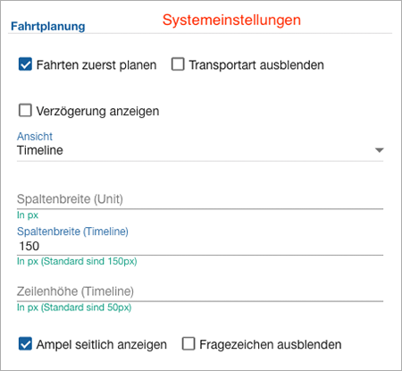 systemeinstellungenfahrtplanung