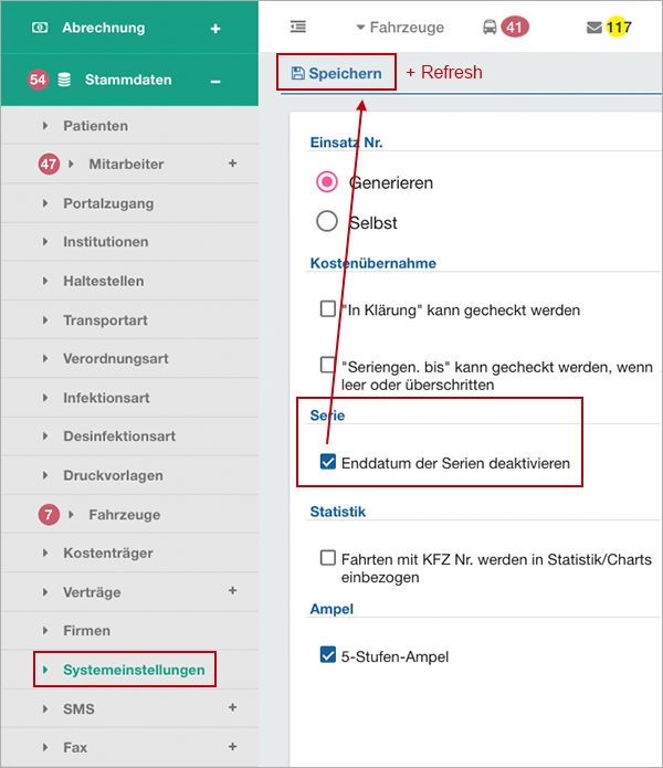 systemeinstellenddatum