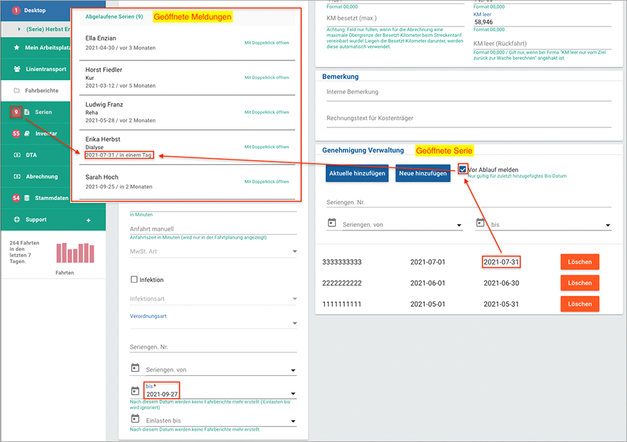 seriegenehmingungverwaltung
